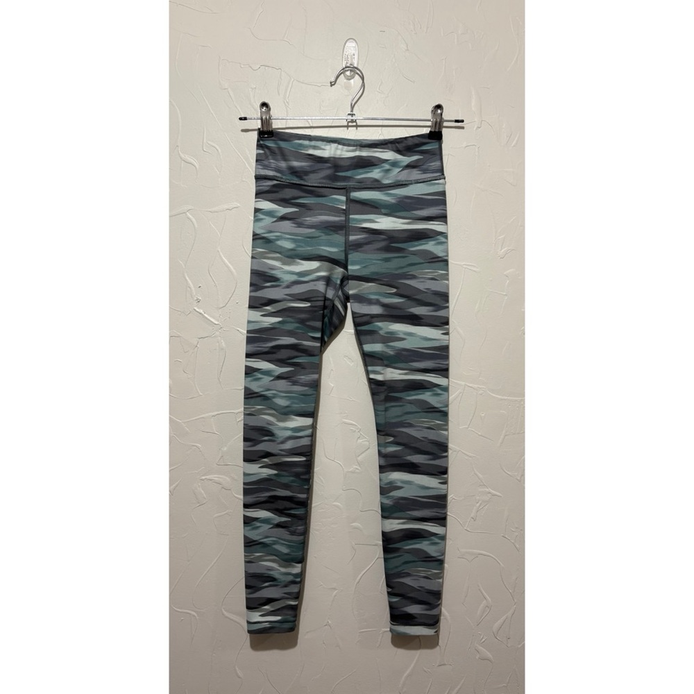 Athleta Girl “Chit Chat Tight” blue/grey high-rise athletic legging (L/12 youth)